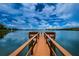 Steps from the lake to a private wooden dock, perfect for fishing and relaxation at 656 Spring Lake W Cir, Tarpon Springs, FL 34688