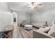 Relaxing living room with neutral decor and wood floors at 214 Cape Harbour Loop # 105, Bradenton, FL 34212