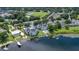Waterfront condo complex boasts a community pool and docks on a picturesque lake surrounded by lush greenery at 3127 W Sligh Ave # 204B, Tampa, FL 33614