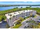 Aerial view of condo building with waterfront access at 6251 Shoreline Dr # 2102, St Petersburg, FL 33708