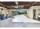 Garage with open door, showing a view of the backyard at 1756 Ashton Abbey Rd, Clearwater, FL 33755