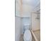 Bathroom with toilet and shower stall at 1551 Derrick St, Holiday, FL 34690