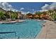 Large community swimming pool with plenty of space for recreation at 2757 Via Cipriani # 1132A, Clearwater, FL 33764