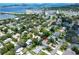 Aerial view highlighting home's location by the bay at 120 Palmetto Ln, Largo, FL 33770