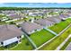 Aerial view of houses with backyards, showcasing a neighborhood's layout at 13573 Willow Bluestar Loop, Riverview, FL 33579