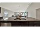 Kitchen island with double sink, overlooking the living room at 13573 Willow Bluestar Loop, Riverview, FL 33579