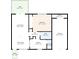 One-story home floor plan with 1 bedroom, 1 bath, and a garage at 3365 39Th S St # C-1, St Petersburg, FL 33711