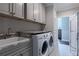Well-equipped laundry room with washer, dryer, and utility sink at 1408 W Azeele St, Tampa, FL 33606
