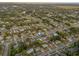 Aerial view showing home's location in a residential neighborhood at 1009 Cobblestone Dr, Spring Hill, FL 34606