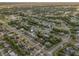 Aerial view showing home's location in a residential neighborhood at 1009 Cobblestone Dr, Spring Hill, FL 34606