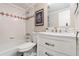 Bathroom with a bathtub, vanity with marble top, and decorative tile at 4611 W Fig St # 209, Tampa, FL 33609