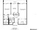 Floor plan showing the layout of the condo, including two bedrooms and two bathrooms at 220 Belleview Blvd # 802, Belleair, FL 33756