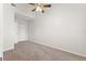 Spacious bedroom with carpeted floor and ceiling fan at 12267 Armenia Gables Cir # 12267, Tampa, FL 33612