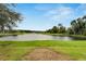 Serene lake view with lush greenery at 20123 Oakflower Ave, Tampa, FL 33647