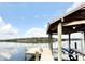 View of the neighborhood and river from the covered boat dock, great for relaxing or water activities at 6710 Myrna Dr, Tampa, FL 33619