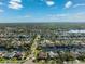 Wide aerial view of the neighborhood, highlighting its waterfront access at 5823 Dory Way, Tampa, FL 33615