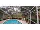 Screened pool with lush natural surroundings at 4467 Worthington Ct, Palm Harbor, FL 34685