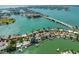 Wide aerial view of waterfront property and surrounding waterways at 8032 Causeway S Blvd, St Petersburg, FL 33707