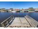 Wooden dock with bench and canal views at 1973 Hawaii Ne Ave, St Petersburg, FL 33703