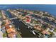 Aerial view showcasing home's waterfront location at 1973 Hawaii Ne Ave, St Petersburg, FL 33703