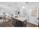 Modern kitchen island with quartz countertops and seating for two at 315 15Th N St, St Petersburg, FL 33705