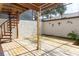 Wooden patio with spiral staircase and fenced enclosure at 5401 Bayshore Blvd # O, Tampa, FL 33611