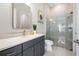 Contemporary bathroom with a frameless glass shower and vanity at 4943 Ribbon Rock Cv, Lakewood Ranch, FL 34211