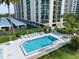 Community pool and hot tub area at 690 Island Way # 812, Clearwater Beach, FL 33767