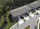 Aerial view of townhouses and community at 17399 Nectar Flume Dr, Land O Lakes, FL 34638