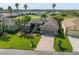 Aerial view of the house and surrounding area at 10211 Cleghorn Dr, San Antonio, FL 33576