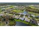 Aerial view showing home location in golf course community at 10211 Cleghorn Dr, San Antonio, FL 33576