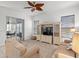 Relaxing living room with built-in entertainment center at 10211 Cleghorn Dr, San Antonio, FL 33576