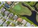Aerial view of house and neighborhood, highlighting location at 10211 Cleghorn Dr, San Antonio, FL 33576