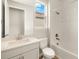 Bathroom featuring single sink vanity and shower/tub combo at 11720 Renaissance Blvd, Venice, FL 34293