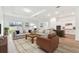 Bright, open-concept living room featuring hardwood floors and comfortable seating area at 1650 Fallon Pass, Zephyrhills, FL 33541
