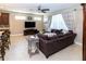 Bright living room with comfortable sectional sofa at 3515 W Paxton Ave, Tampa, FL 33611