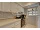 Clean and efficient kitchen showcasing white cabinets, modern appliances, and bright lighting at 428 Windrush Bay Dr, Tarpon Springs, FL 34689
