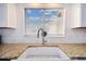 Modern kitchen sink with granite countertop and white cabinets at 4028 Davit Dr # 4028, New Port Richey, FL 34652