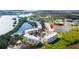 Aerial view of community showing location and waterfront access at 6450 Shoreline Dr # 9105, St Petersburg, FL 33708