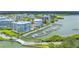 Aerial view of waterfront community with marina and boat slips at 8 Belleview Blvd # 203, Belleair, FL 33756