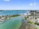 Aerial view of waterfront property with marina at 8 Belleview Blvd # 203, Belleair, FL 33756