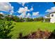 Expansive grassy backyard overlooking a serene lake at 33750 Ocean Spray Ln, Wesley Chapel, FL 33543