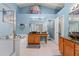 Large bathroom with double sinks, garden tub, and separate shower at 30735 Lanesborough Cir, Wesley Chapel, FL 33543