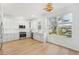 Modern kitchen with white cabinets, stainless steel appliances and quartz countertops at 18051 Java Isle Dr, Tampa, FL 33647