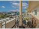 Spacious balcony with city views and seating for two at 2960 59Th S St # 509, Gulfport, FL 33707