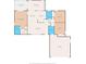 Detailed floor plan showcasing the layout of the bedrooms, bathrooms, living spaces, and garage at 7140 Orchid Lake Rd, New Port Richey, FL 34653
