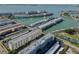 Aerial view showcasing building location and waterfront access at 2960 59Th S St # 509, Gulfport, FL 33707