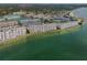 Aerial view highlighting building's proximity to water at 2960 59Th S St # 509, Gulfport, FL 33707