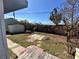 Backyard with shed, fence, and wooden deck at 620 Dalton Blvd, Port Charlotte, FL 33952