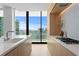 Stylish kitchen with marble countertops and built-in appliances at 1000 Water St # 1402, Tampa, FL 33602